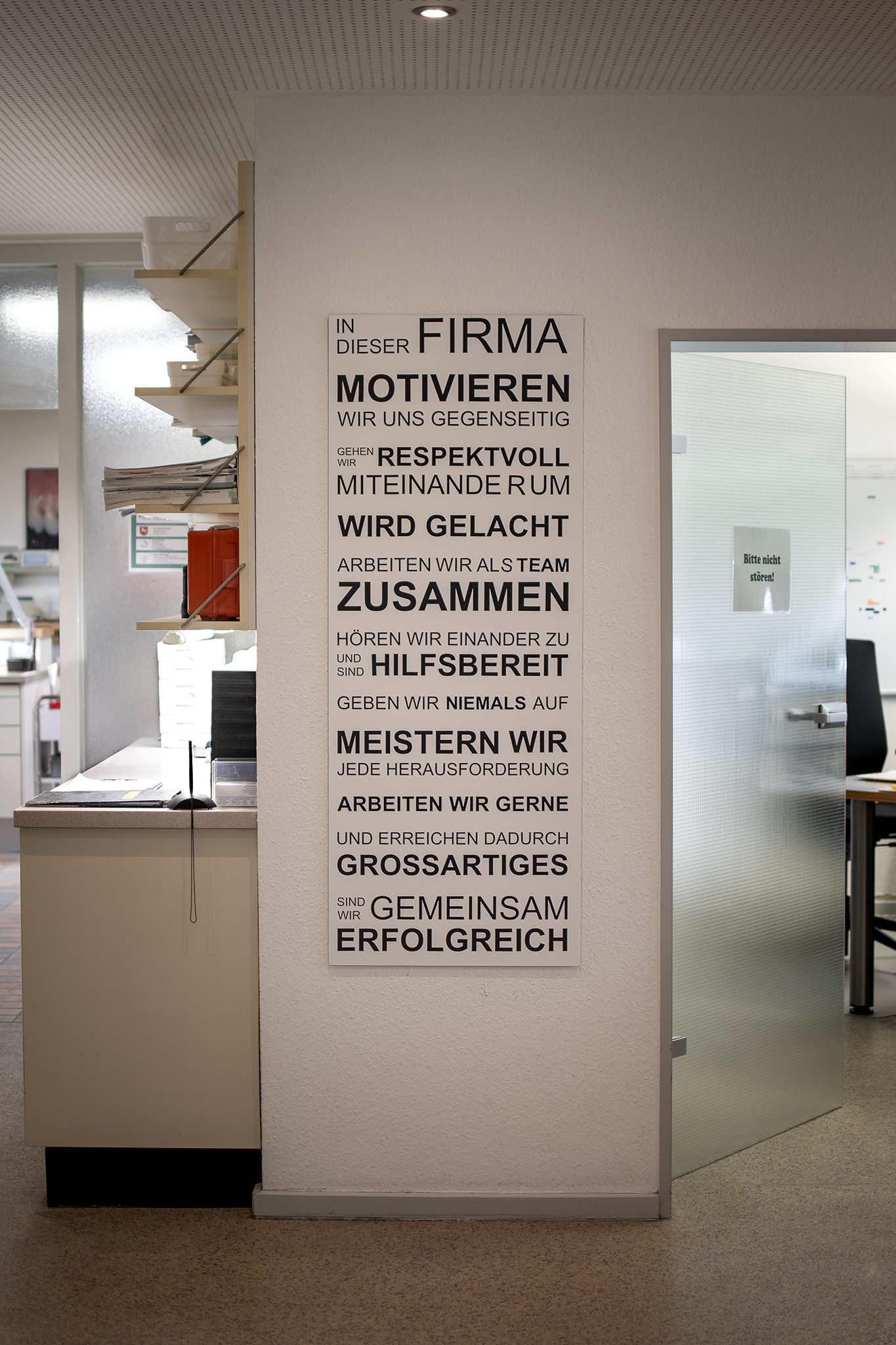 Leitbild im Flur – ProCreaDent